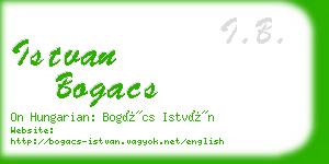 istvan bogacs business card